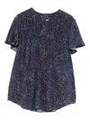 Isabel Marant Sally Pleated-frill Blouse In Blue