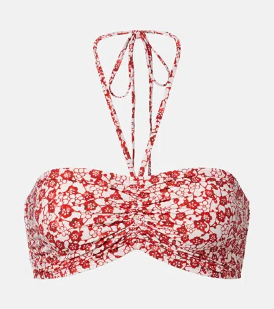 Isabel Marant Salmage Floral Bikini Top In Multi