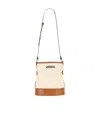 Isabel Marant Samara Logo Embroidered Shoulder Bag In Nude