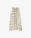 Isabel Marant Samila Printed Silk Maxi Skirt In Ecru And Black
