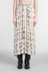 Isabel Marant Samila Printed Silk Maxi Skirt In Beige