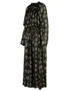 Isabel Marant 'sana' Silk Robe Noire In Black
