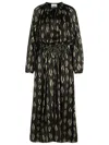Isabel Marant ml Sana Black Dress With Golden Stripes