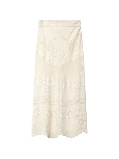 Isabel Marant Sanaya Embroidered Maxi Skirt In Neutral