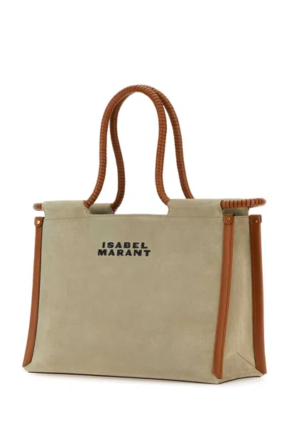 Isabel Marant Sand Canvas Toledo Shopping Bag In Beige