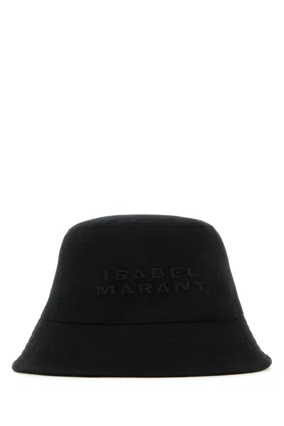 Isabel Marant Sand Cotton Haley Bucket Hat In Blackblack
