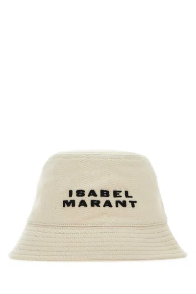 Isabel Marant Sand Cotton Haley Bucket Hat In Ecrublack