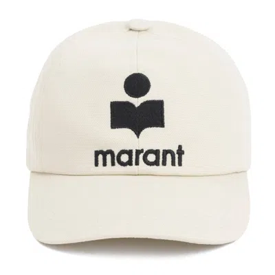 Isabel Marant Sand Cotton Tyron Baseball Cap In White