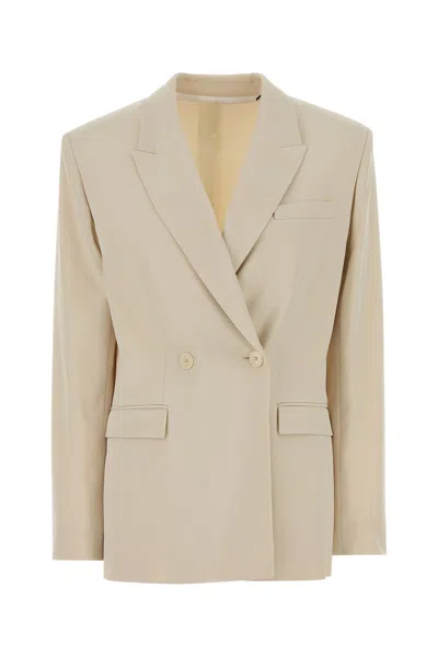 Isabel Marant Sand Crepe Oversize Calie Blazer In Neutral