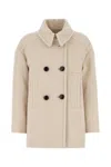 Isabel Marant Sand Wool Blend Fiby Coat In Neutral