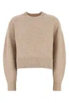 Isabel Marant Sand Wool Blend Leandra Sweatshirt In Lightbeige
