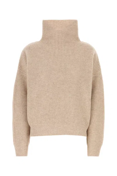 Isabel Marant Sand Wool Blend Oversize Brooke Sweater In Brown