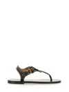 Isabel Marant 'jooni' Black Sandals With Buckle Closure And Metal Studs