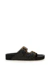 Isabel Marant Black Lennyo Buckle Sandals In Black