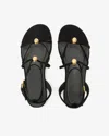 Isabel Marant Aeza Sandals In Black And Gold