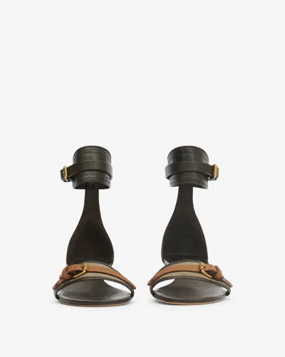 Isabel Marant Edony Ankle-strap Open-toe Sandals In Green