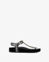 Isabel Marant Women's Enore Thong Sandal In Black And Silver