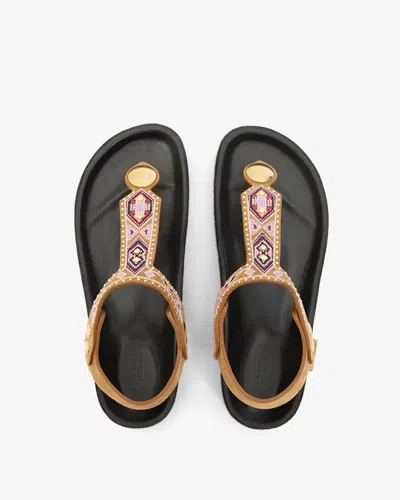 Isabel Marant Enore Sandals In Cognac