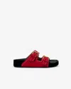 Isabel Marant Suede Sandals With Almond Open Toe In Multi