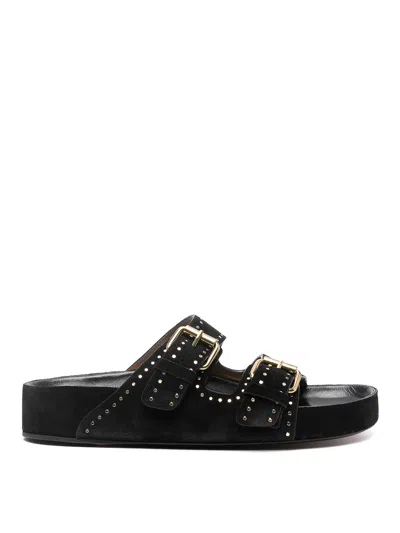 Isabel Marant Lennyo Buckle Sandals In Black