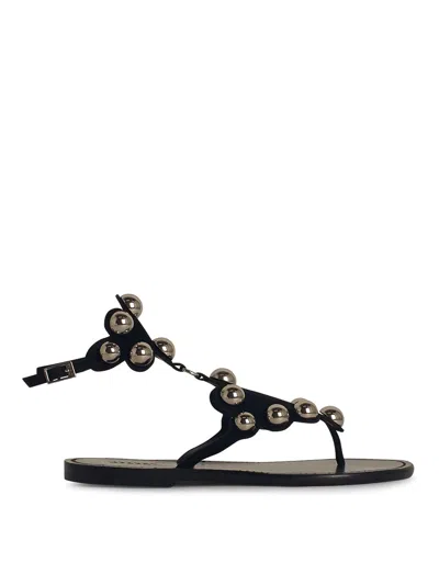 Isabel Marant Velvee Black Leather Sandals