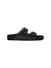 Isabel Marant Black Lennyo Buckle Sandals