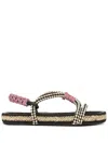 Isabel Marant Black & Beige Waltee Sandals In Black