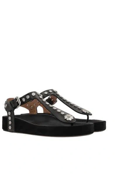 Isabel Marant Sandals In Black+silver