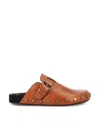 Isabel Marant Buckle-fastening Studded Clogs In Brown