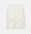 Isabel Marant Sandra Cotton Mini Skirt In White
