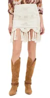 Isabel Marant Sandra Cotton Mini Skirt In White