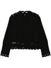 Isabel Marant Kubra Broderie Anglaise Blouse In Black  