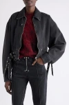 Isabel Marant Santa Crop Denim Jacket In Black