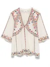 Isabel Marant Santia Cotton Blend Blouse In White
