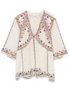 Isabel Marant Santia Cotton Blend Blouse In Neutrals