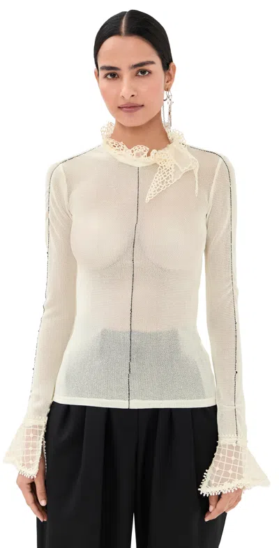 ISABEL MARANT SARAH KNIT TOP ECRU