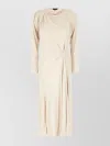 Isabel Marant Satin Midi Dress Asymmetrical Hem