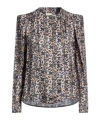Isabel Marant Satin Pattern Blouse In Black