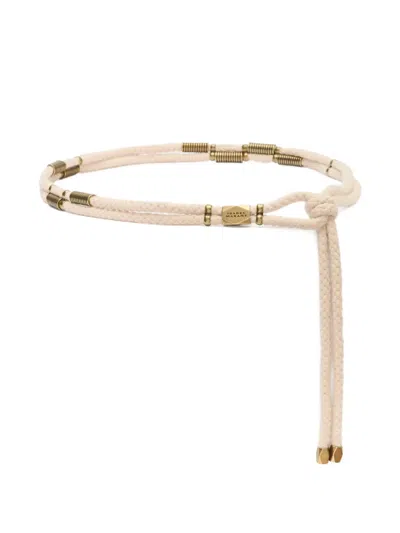 Isabel Marant Sayka Rope Belt In Neutral