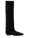 Isabel Marant 'sayla' Black Boots With Draping In Suede Woman