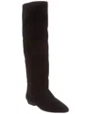 Isabel Marant Sayla Suede Knee-high Boot In Black