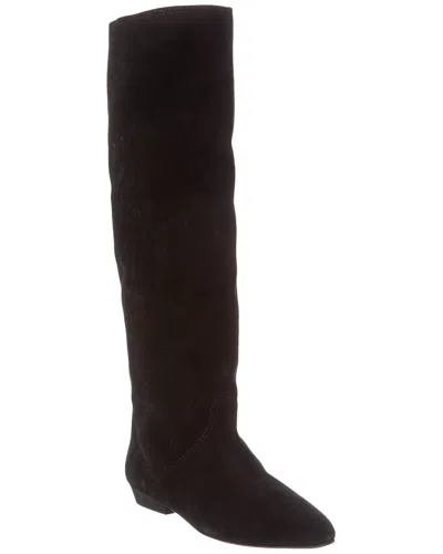 Isabel Marant Sayla Suede Knee-high Boot In Black