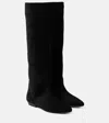 Isabel Marant 'sayla' Black Boots With Draping In Suede Woman In Black
