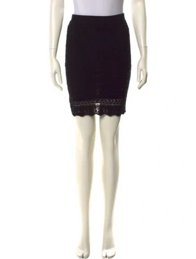 Pre-owned Isabel Marant Scalloped Accent Knee-length Skirt In Gray