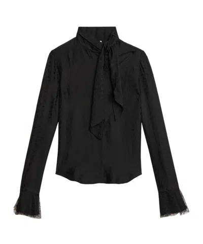 Isabel Marant Scarf Detail Long-sleeve Top In Black
