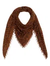Isabel Marant Madicia Leopard-print Cashmere And Wool Scarf In Brown