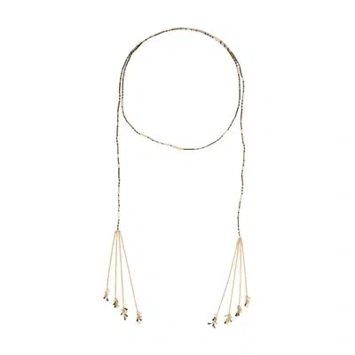 Isabel Marant Scarf Necklace In Black