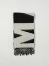 Isabel Marant Oversized Wool Scarf With Bold Graphic Pattern In Black