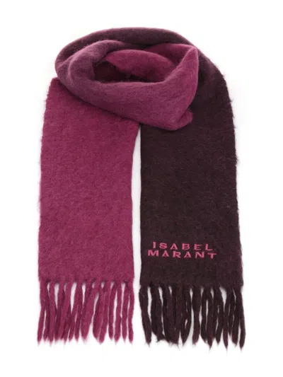 Isabel Marant Bicolor Scarf With Fringes In Multi