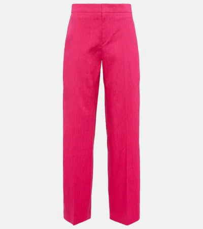 Isabel Marant Scarly Wide-leg Pants In Pink